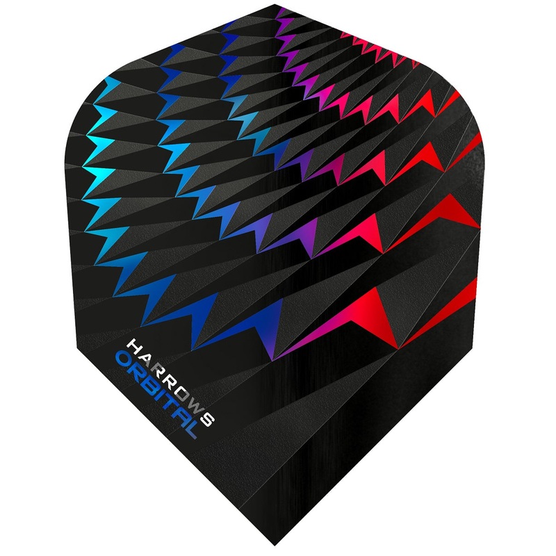 Harrows Orbital Aqua / Red Standard Dart Flights Aqua/Red