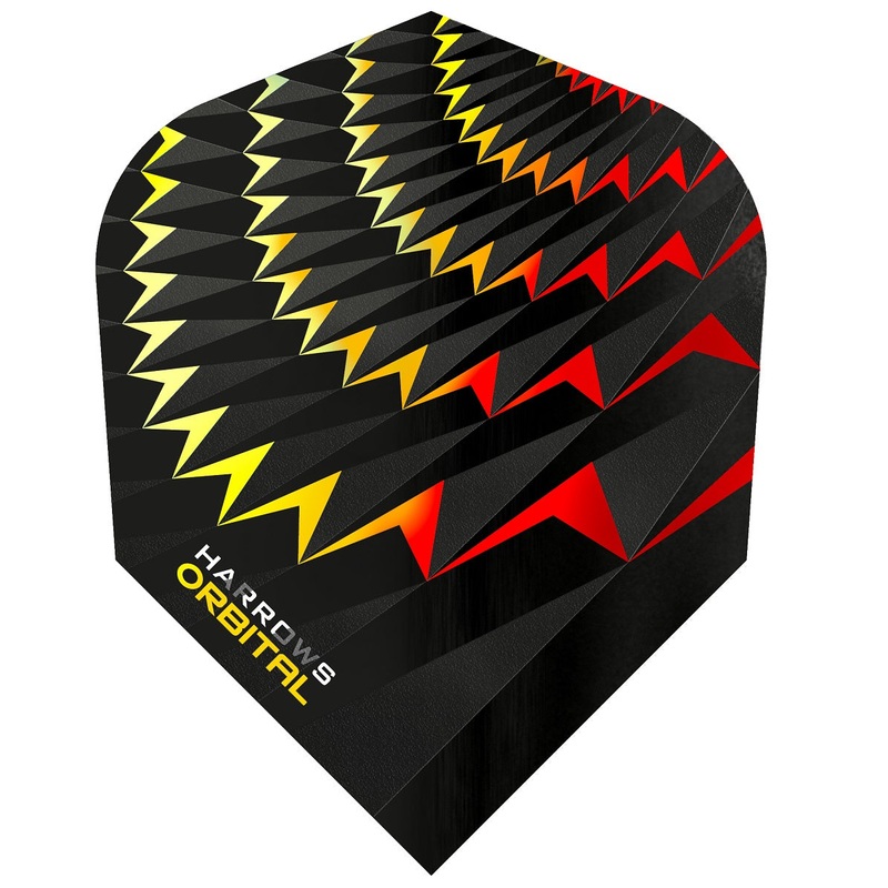 Harrows Orbital Yellow / Red Standard Dart Flights Yellow/Red