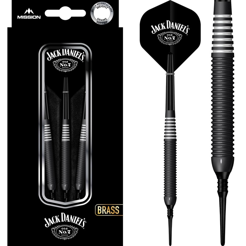 Jack Daniels Old No7 – Electro Black Brass Darts – Soft Tip 19g