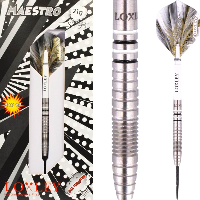 Loxley – Maestro Darts – Steel Tip – 80% Tungsten – 21g 23g 25g 21 grams