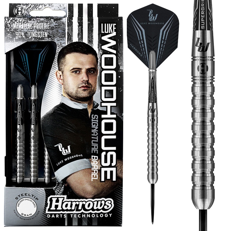 Luke Woodhouse 90% Tungsten Steel Tip Darts by Harrows 21 Gram