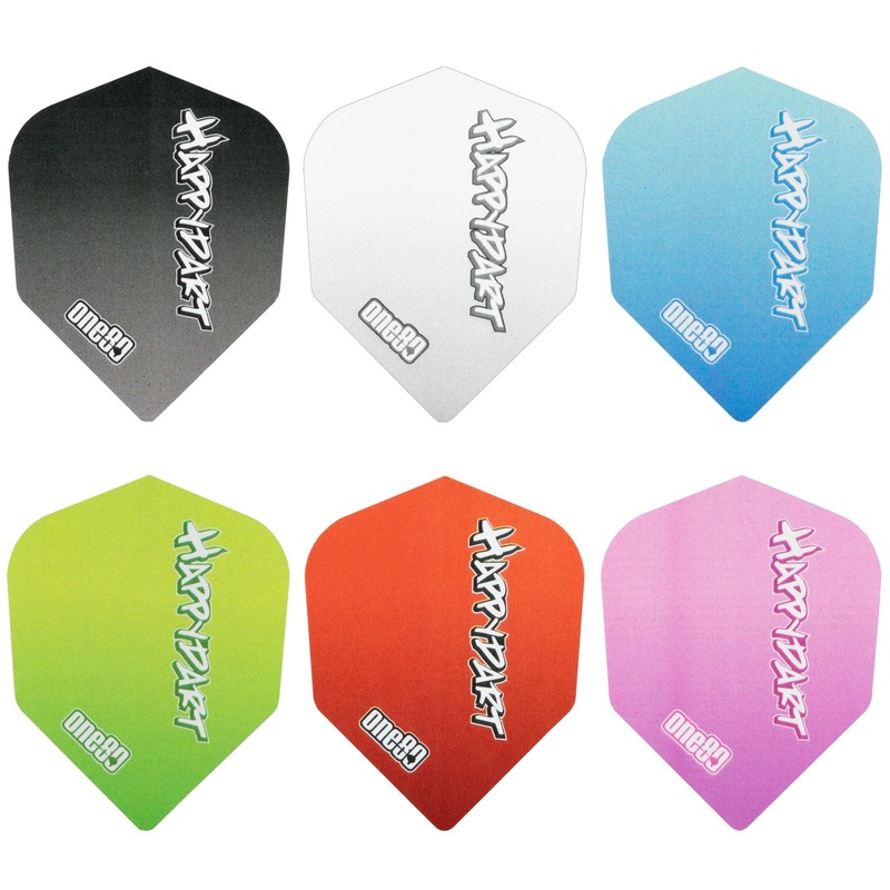 *One80 Dart Flights – Happy Dart Flights – Std Black