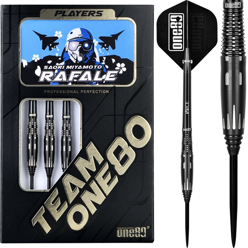 One80 Saori Miymoto Darts – Steel Tip – Rafale – Signature – Black – 21g 21g