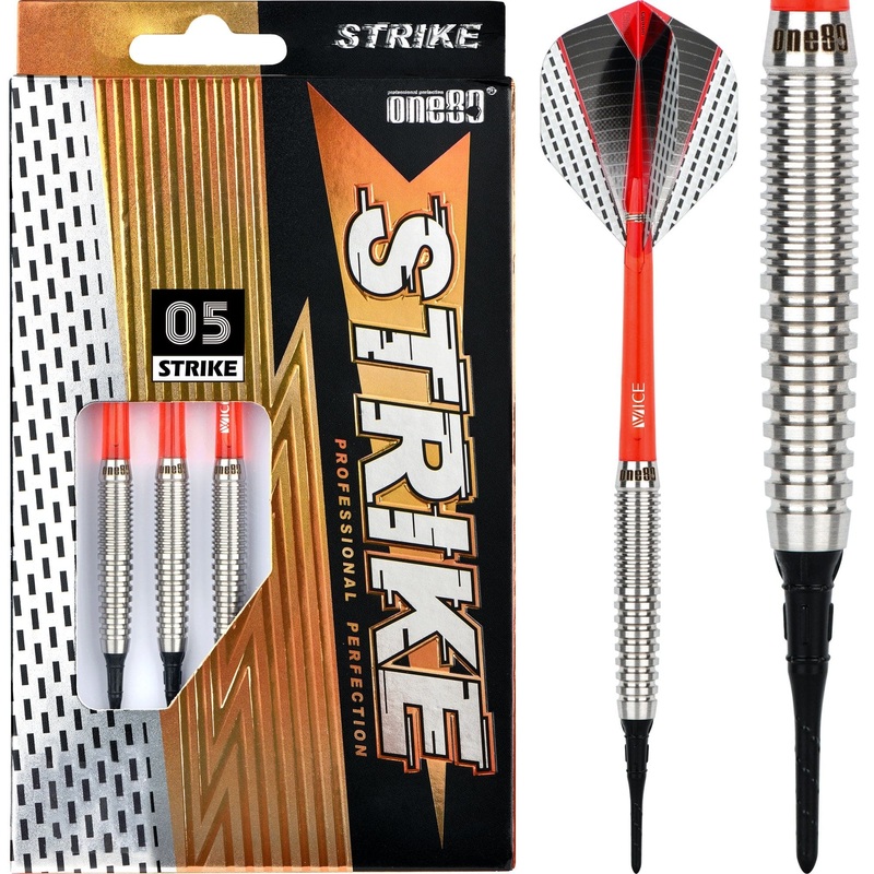 One80 Strike Darts – Soft Tip – S5 – Ringed 16g