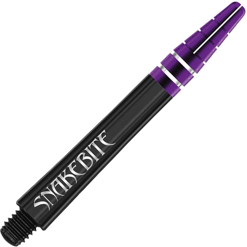 Red Dragon Snake Bite Nitrotech Dart Shafts – Medium Black and Purple