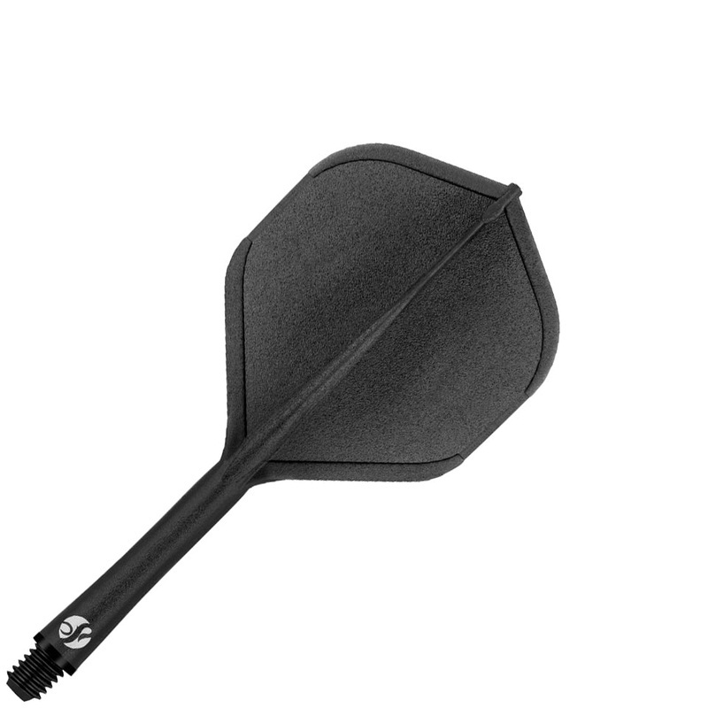 Shot Flight Deck Dart Flight & Shaft System – Standard Short Black