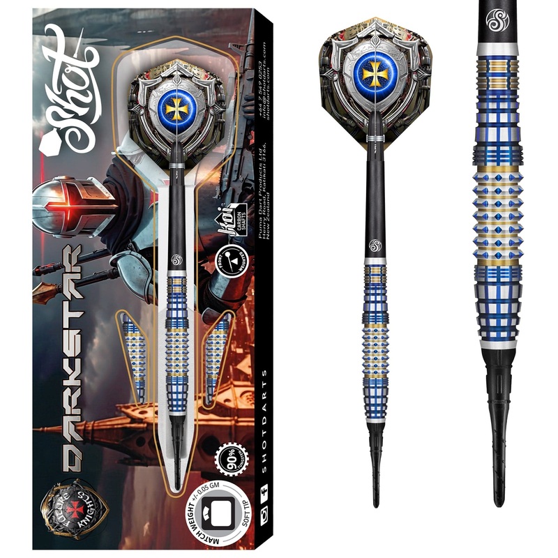 Shot Future Knights Darts – Soft Tip – 90% Tungsten – Darkstar – 20g