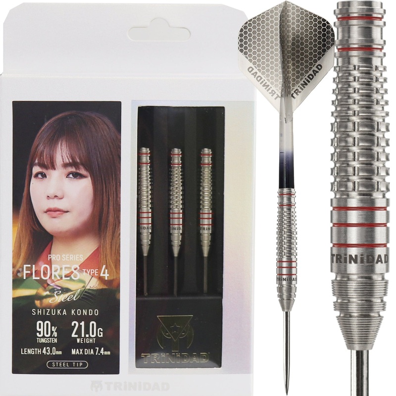 Trinidad Pro Darts – Steel Tip – 90% Tungsten – Flores 4 – 21g