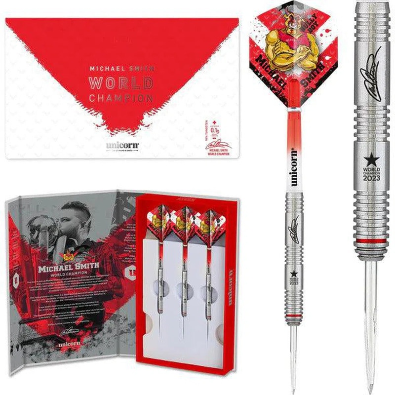 Unicorn Michael Smith World Champion Edition 90% Tungsten Steel Tip Darts 21 GRAM