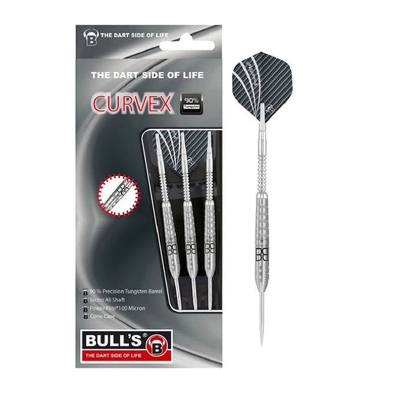 Bull’s DE Curvex C1 90% Tungsten Steel Tip Darts 21 GRAM