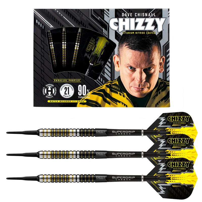 Dave Chisnall Chizzy 90% Tungsten Soft Tip Darts by Harrows 18 Gram