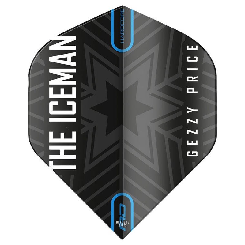 Hardcore Gerwyn Price – Black & Grey Snowflake Logo Dart Flights No2 Standard