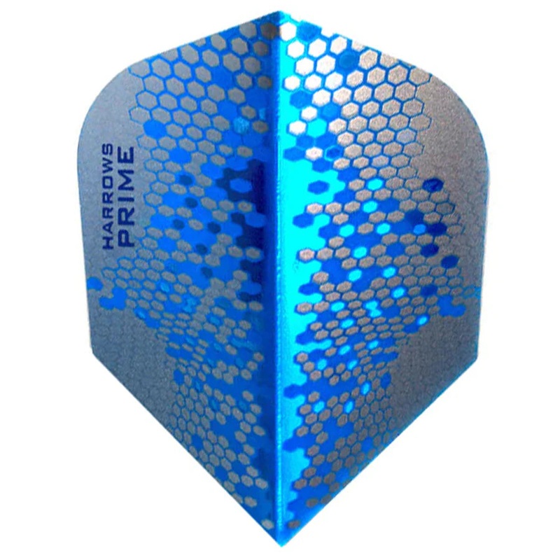 Harrows Prime Hex Blue Standard Dart Flights Standard 100 Micron Extra Strong