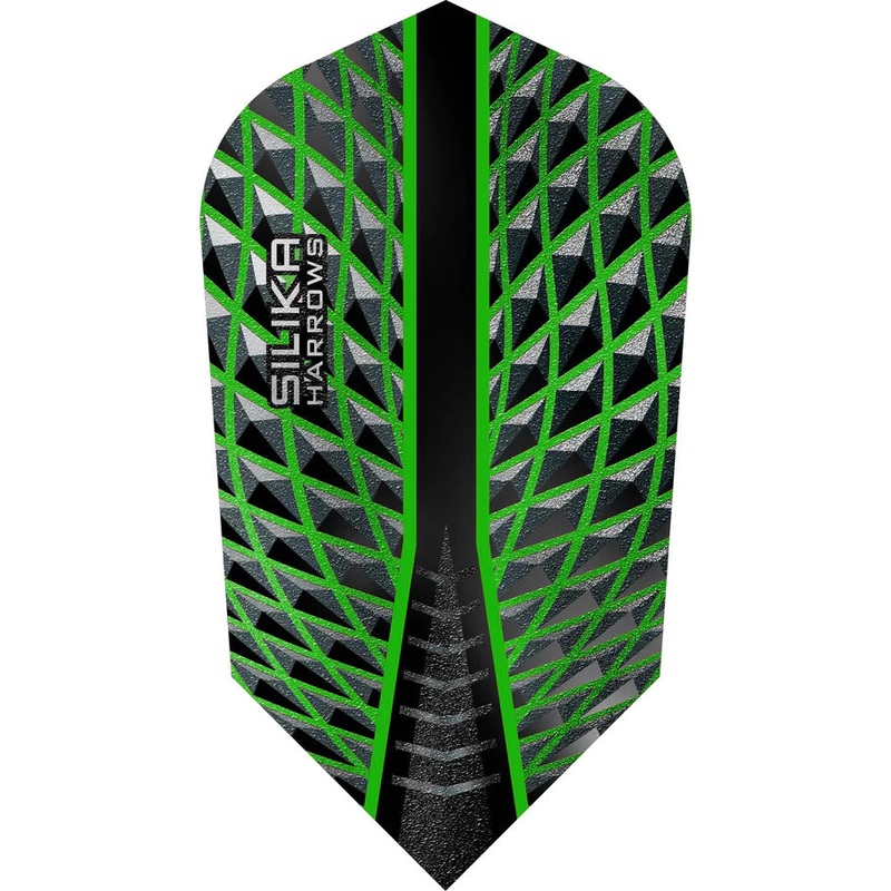 Harrows Silika – Patented Tough Crystalline Coated Green – Slim Dart Flights Slim 100 Micron Extra Strong