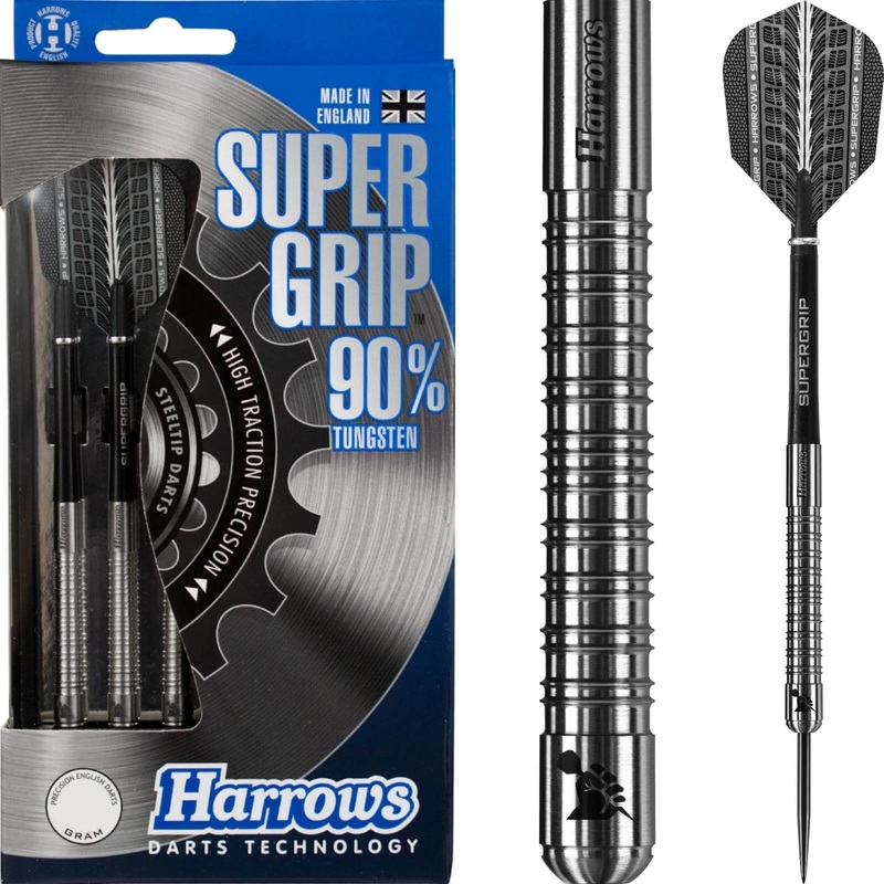 Harrows – Supergrip Darts – Steel Tip – 90% Tungsten – 21g 22g 23g 24g 25g 26g 28g 30g 21 grams