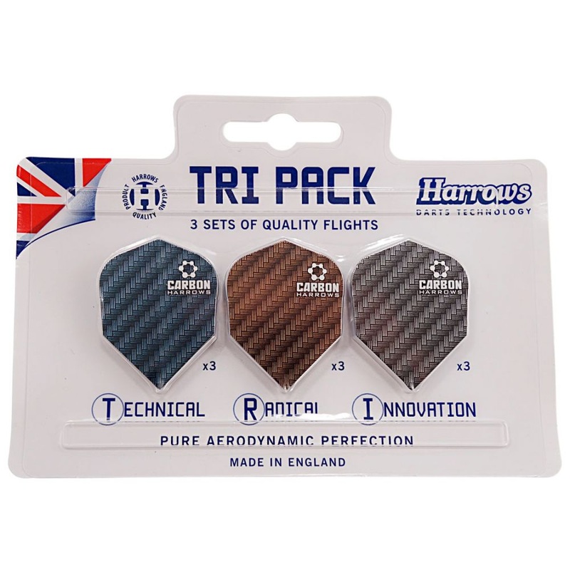 Harrows Tri Pack Carbon Flights No2 Standard