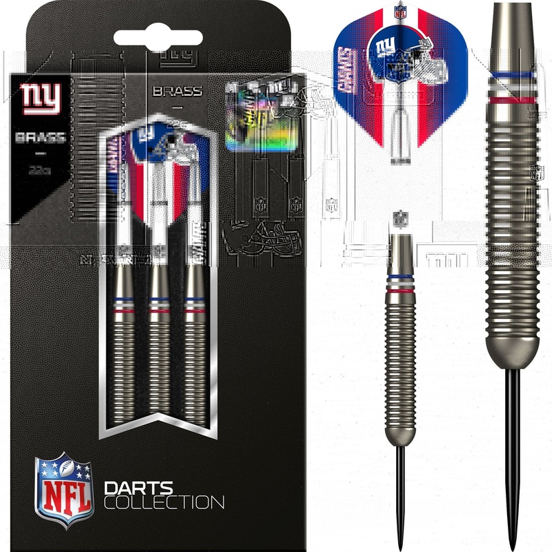 NFL – Steel Tip Brass Darts – Official Licensed – New York Giants – 22g 22g
