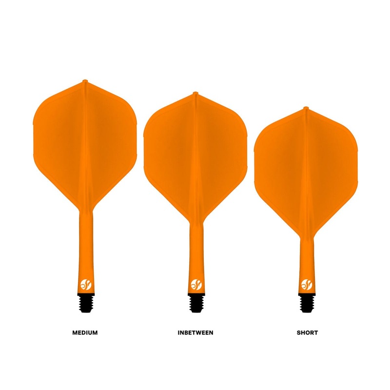 Shot Flight Deck – One Piece Dart Flight and Shaft System – Orange Short