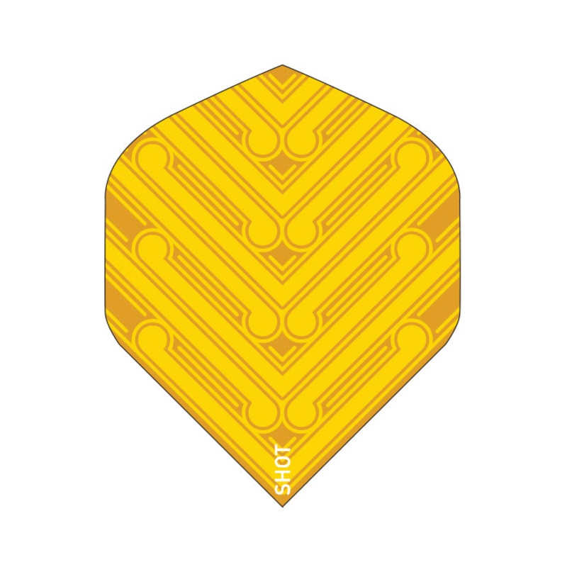 Shot Manu Yellow Dart Flight Set-Standard Standard 100 Micron Polymer