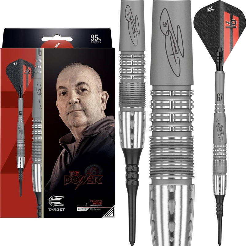 Target – Phil Taylor Power 9FIVE Gen 7 Darts – Soft Tip – 95% Tungsten – 18g 20g 18 grams