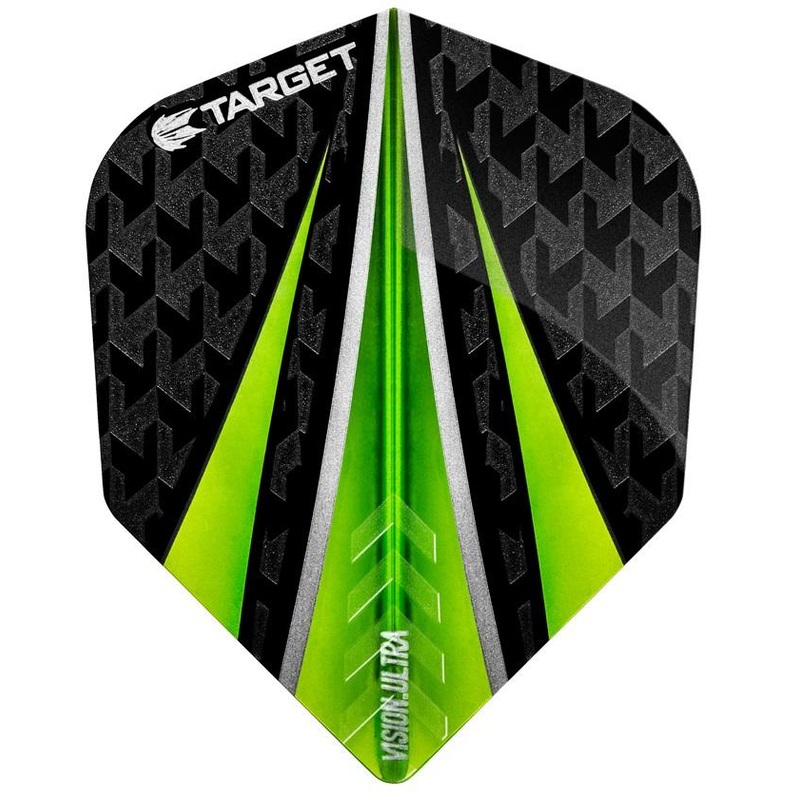 Target Pro 100 Vision Ultra Green 3 Fin Dart Flights Green