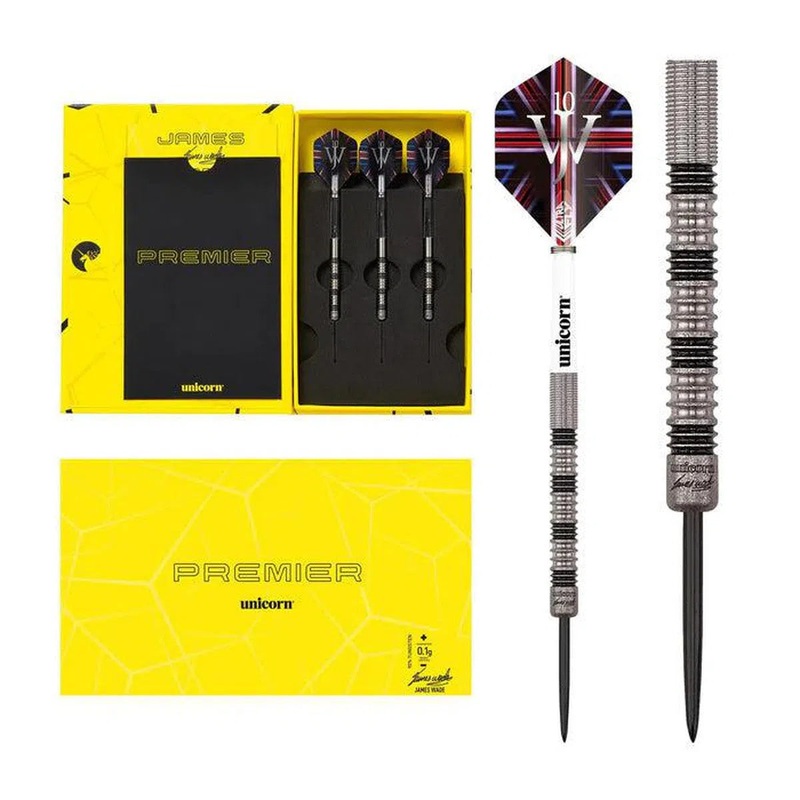 Unicorn James Wade Premier 90% Tungsten Steel Tip Darts 20 GRAM