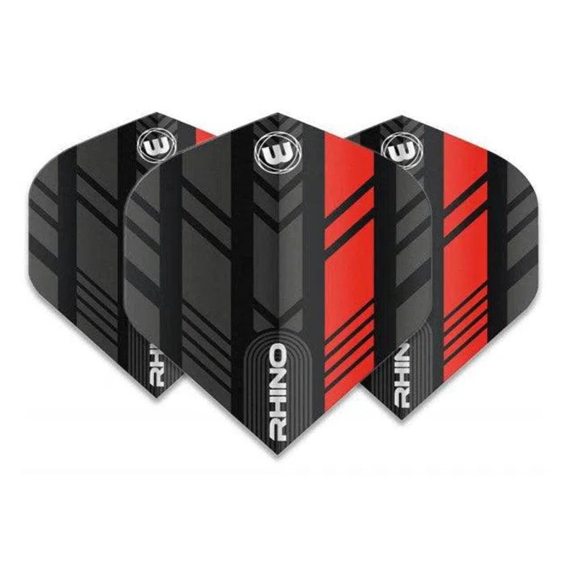Winmau Rhino Extra Thick Standard Black & Red Flights