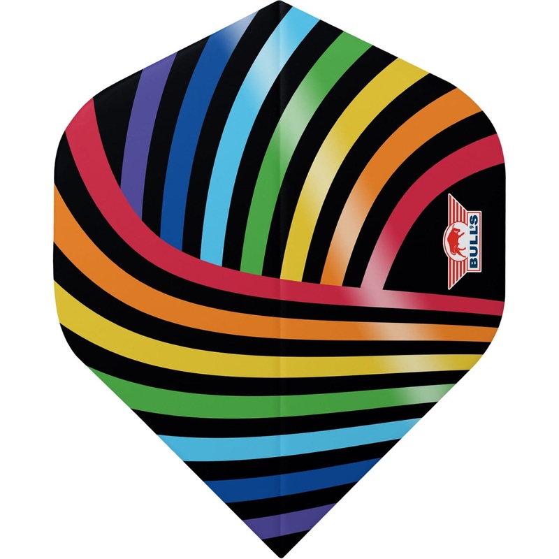 Bulls Powerflite Dart Flights – 100 – No2 – Std – Rainbow