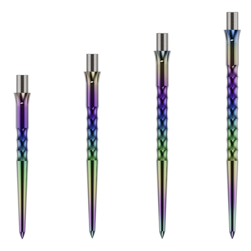 Caliburn Replaceable Dart Points – Ripple – No Lip – Rainbow 28mm