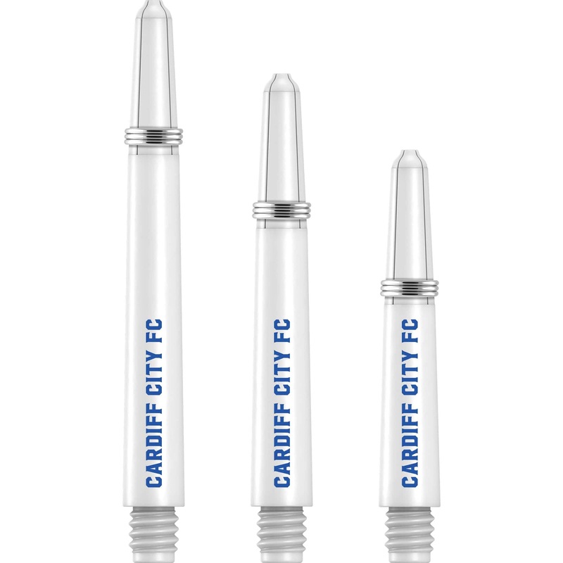 Cardiff City FC – Official Licensed – Nylon Stems – Dart Shafts with Springs – White Medium