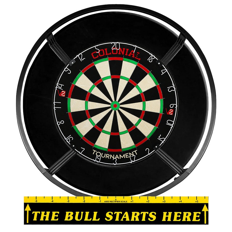 Colonial Steel Tip Dartboard Bundle – Black