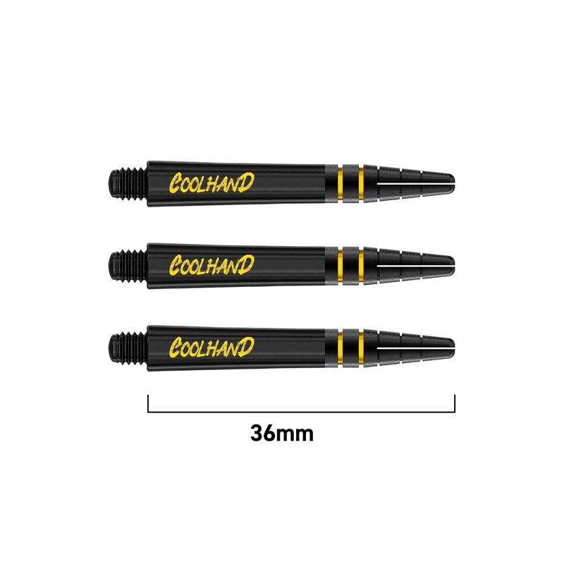 Coolhand Nitrotech Black & Gold Dart Stems / Shafts by Red Dragon Short