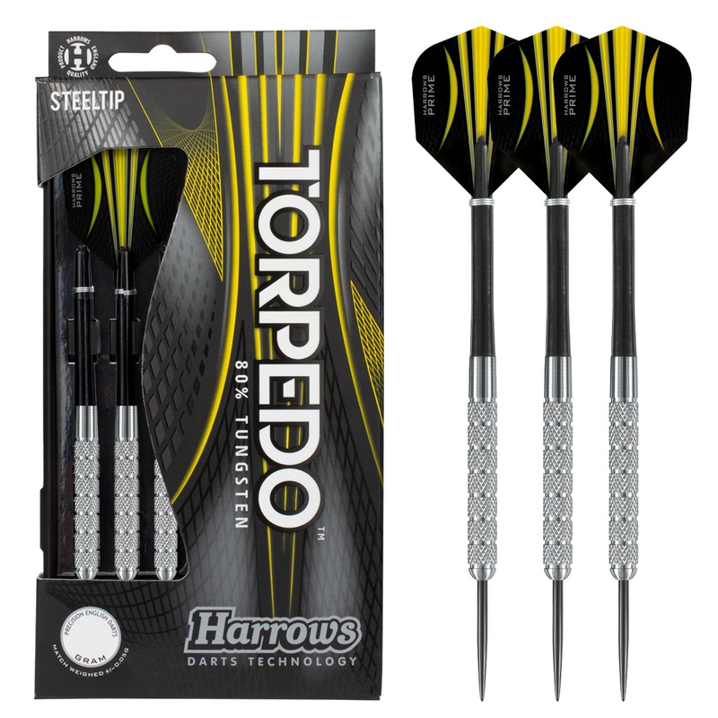 Harrows Torpedo K Barrel 80% Tungsten Steel Tip Darts 21 Gram