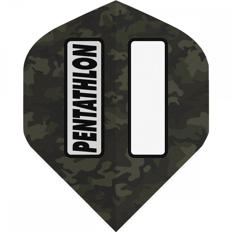 *Pentathlon Dart Flights – 100 Micron – Std – No2 – Window – Camoflage – Green