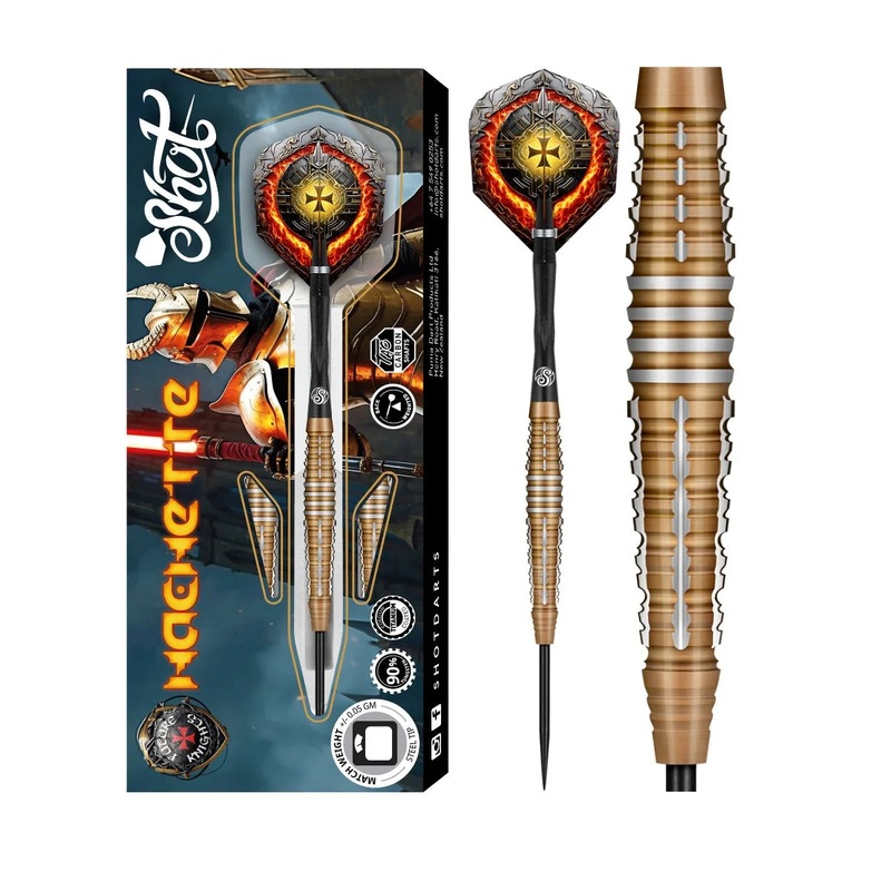 Shot Future Knights Hachette 90% Tungsten Steel Tip Darts 23 GRAM