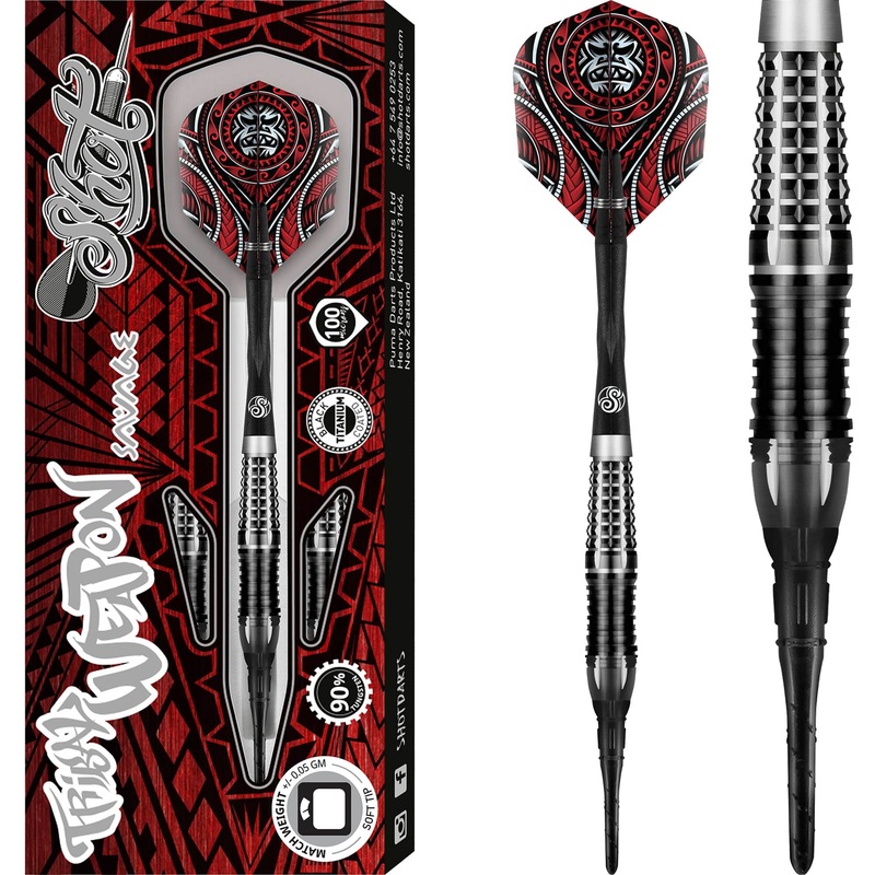Shot Tribal Weapon Darts – Soft Tip Tungsten – Savage 18g