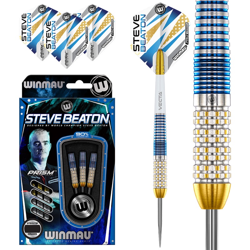 Steve Beaton Legacy Edition 90% Tungsten Steel Tip Darts by Winmau 22 Gram