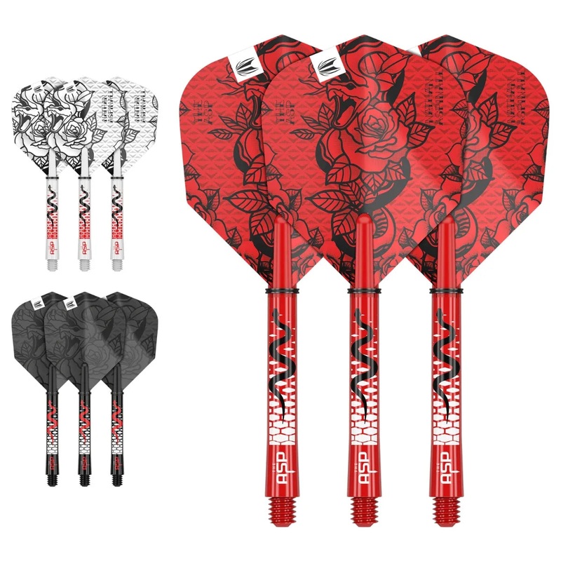 Target Darts Nathan Aspinall Ink Flight & Shaft Kit Red Short