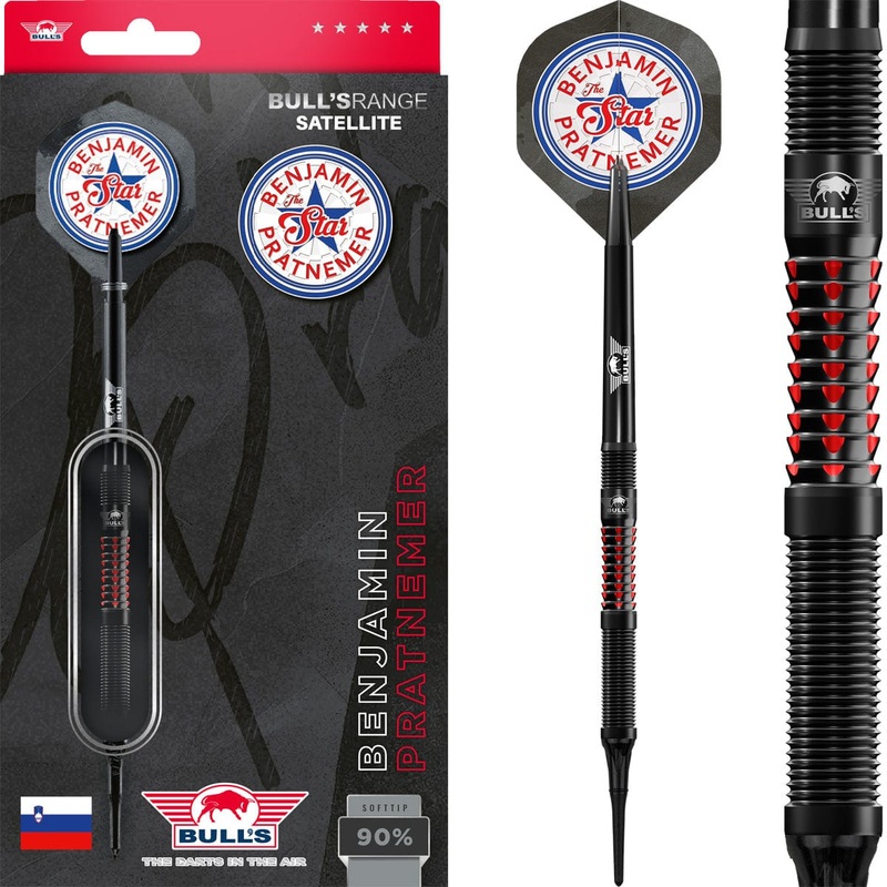 Bulls Benjamin Pratnemer Darts – Soft Tip – 90% Tungsten – 18g