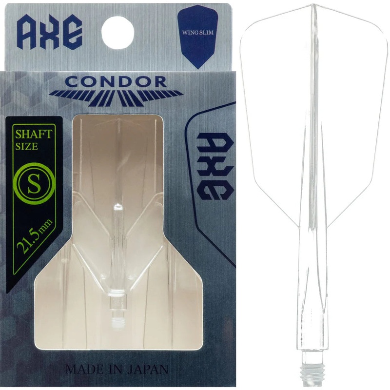 CONDOR AXE DART FLIGHT SYSTEM FLIGHTS – WING SLIM – SHORT – CLEAR