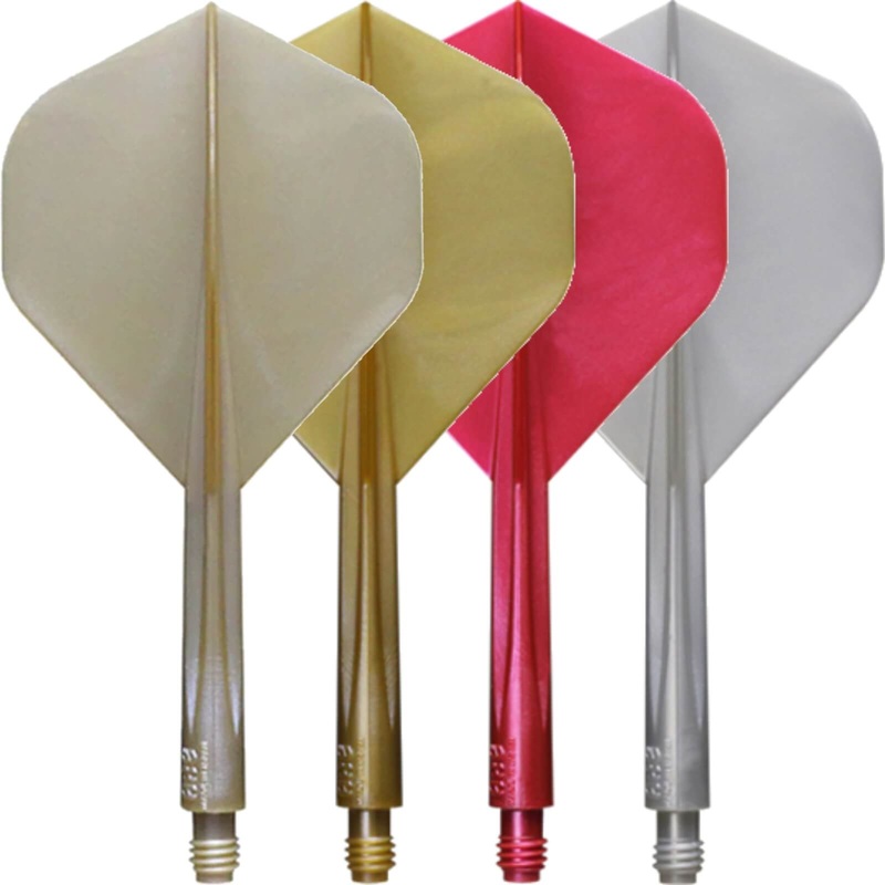 Condor – Axe Metallic Standard – Big Wing Dart Flights – Integrated Flight & Shaft System Short (21.5mm) Champagne