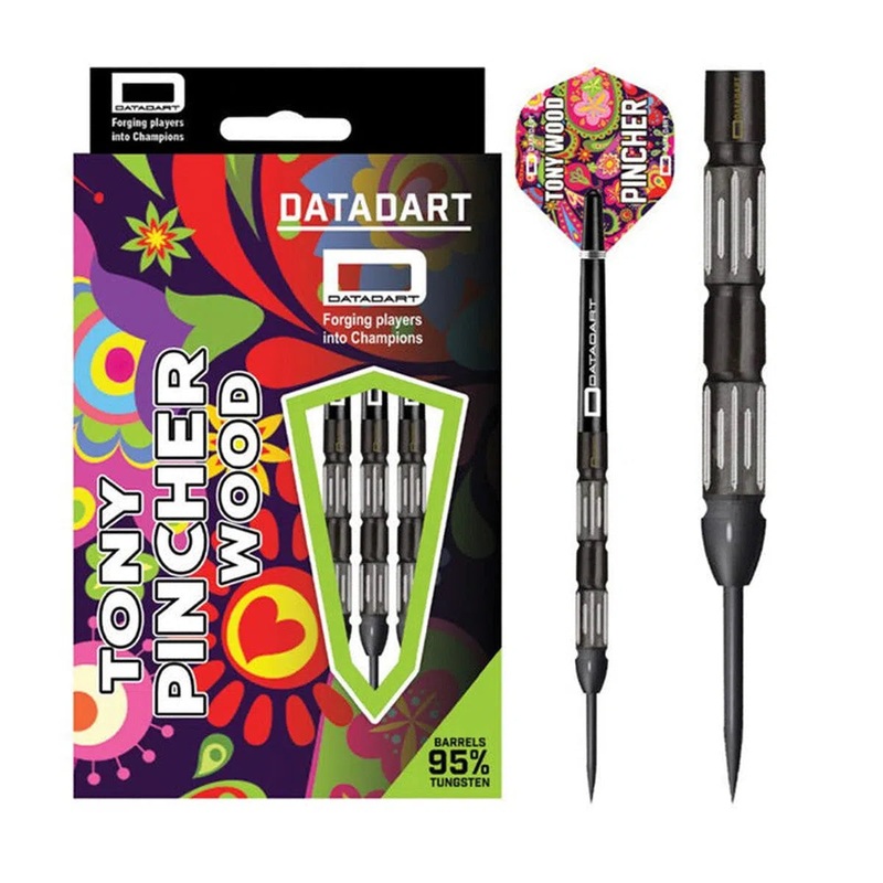 DataDart Tony “The Pincher” Wood 95% Tungsten Steel Tip Darts 23 GRAM