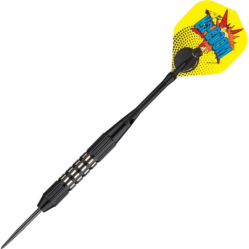 GLD Comix Coated Brass Steel Tip Darts – Black 22gm
