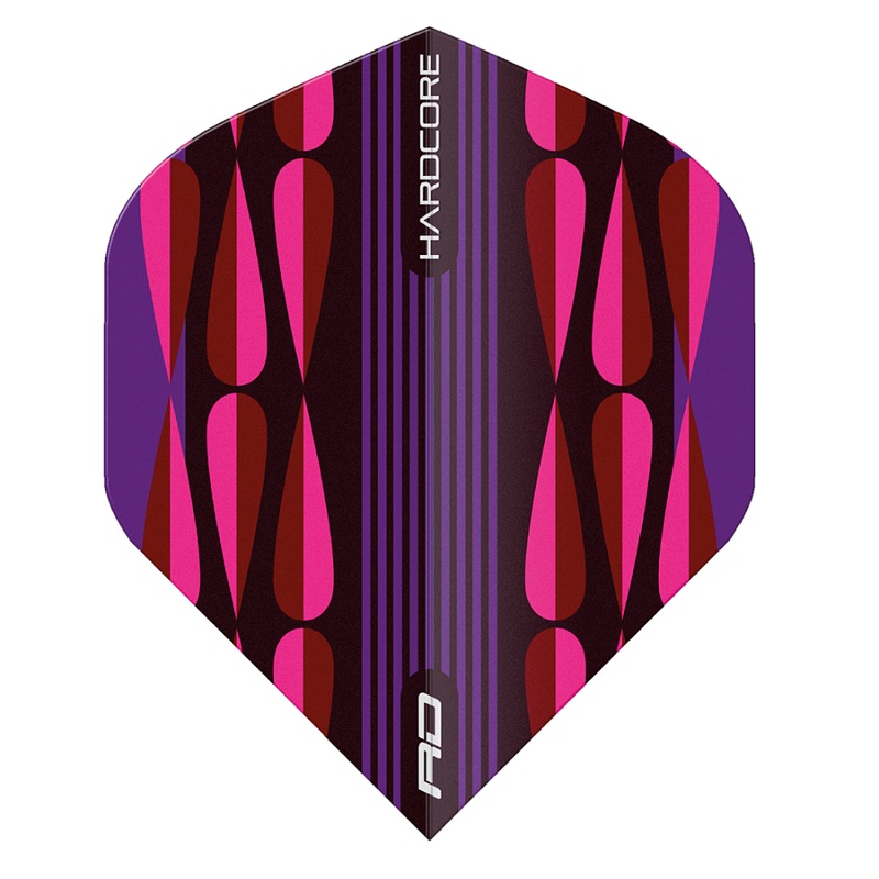 Hardcore Radical Teardrop Standard Dart Flights Pink No2 Standard