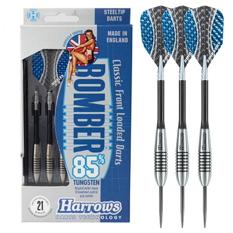 Harrows Bomber 85% Tungsten Steel Tip Darts 21 Gram