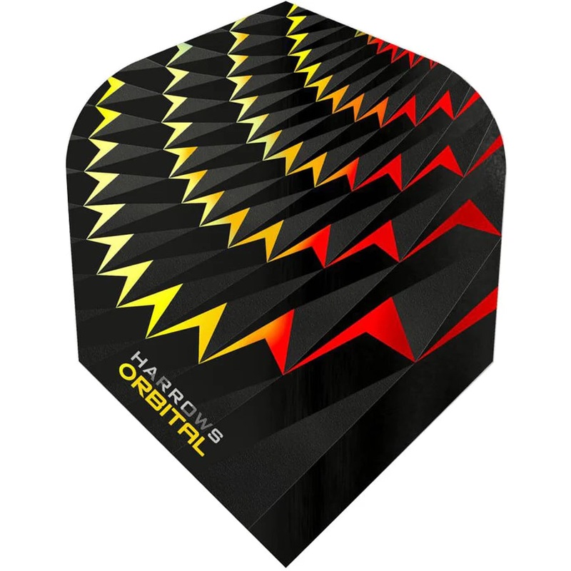 Harrows Orbital Yellow Red Standard Dart Flights Standard 100 Micron Extra Strong