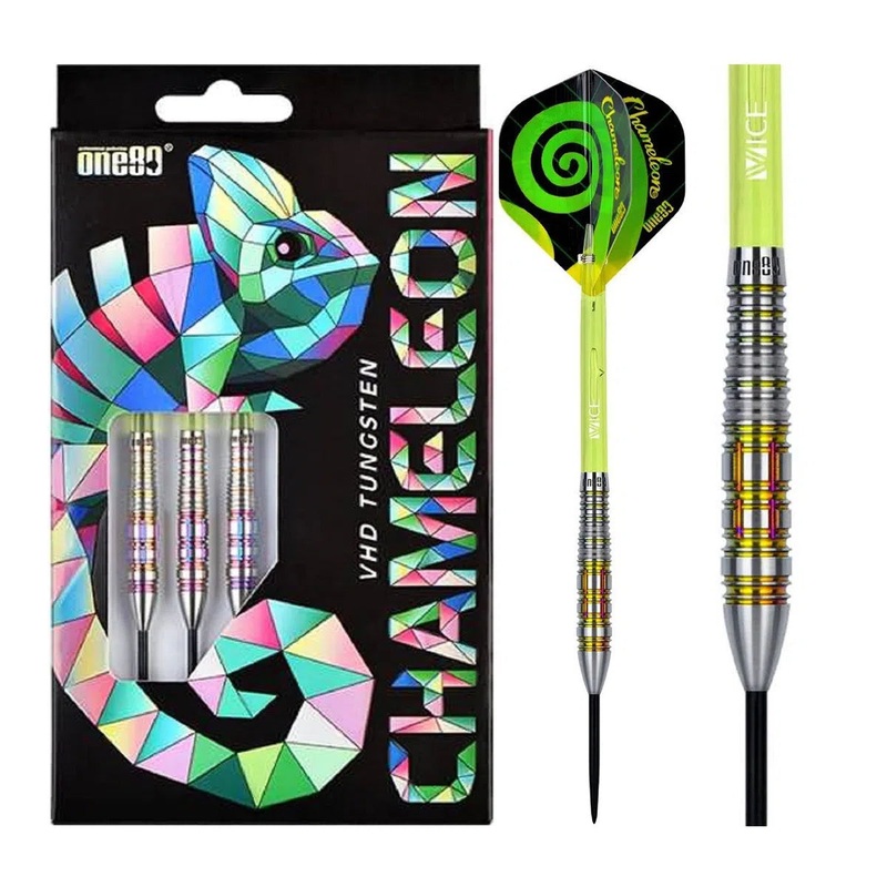 One80 Chameleon Emerald 90% Tungsten Steel Tip Darts 22 GRAM