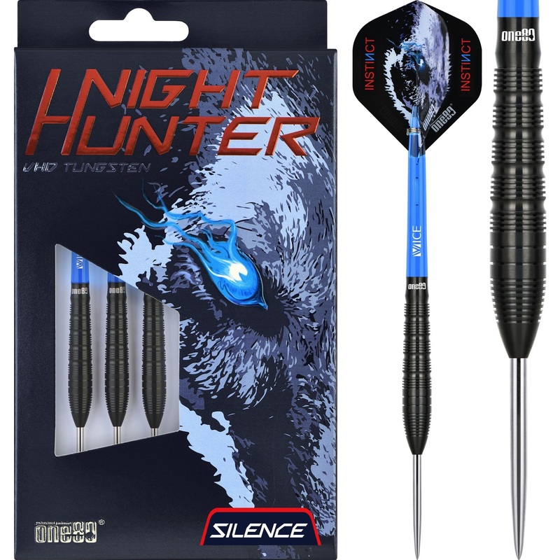 One80 Nighthunter Darts – Steel Tip – 90% Tungsten – Silence 22g