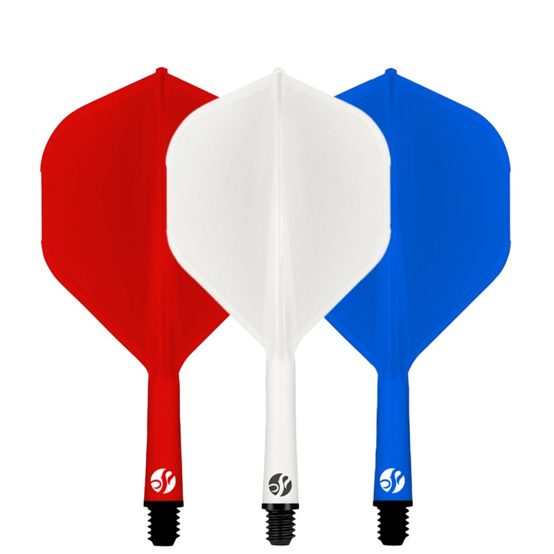 Shot Flight Deck Dart Flight & Shaft System – Standard Short Red,White,Blue