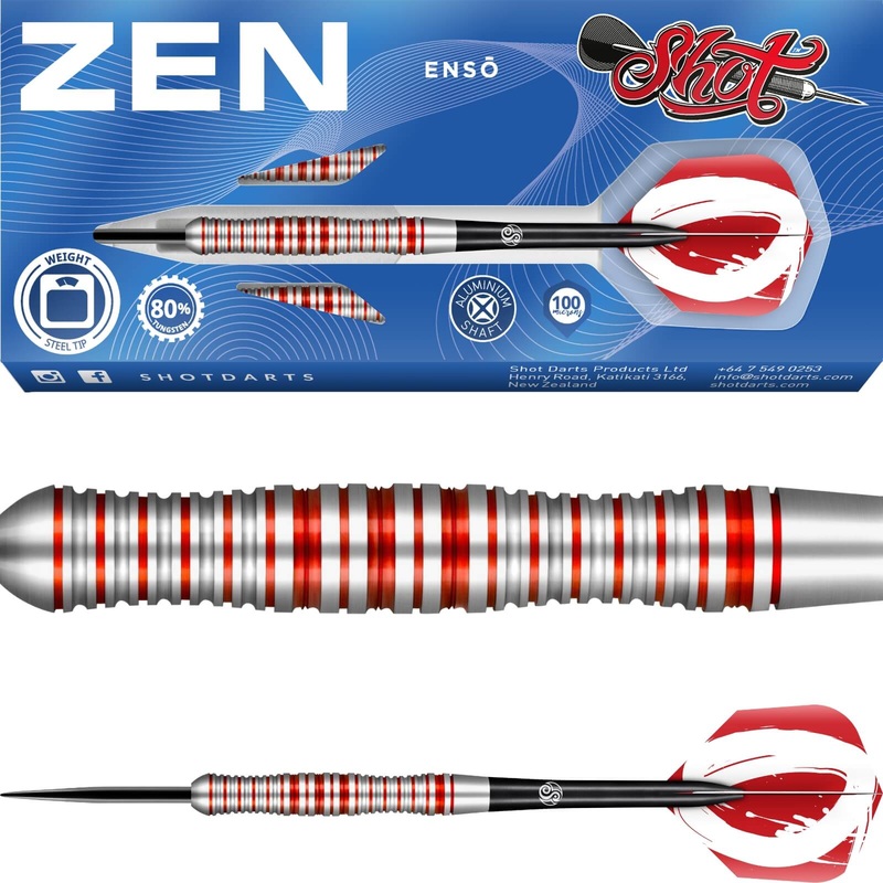 Shot – Zen Enzo Darts – Steel Tip – 80% Tungsten – 23g 24g 25g 23 grams